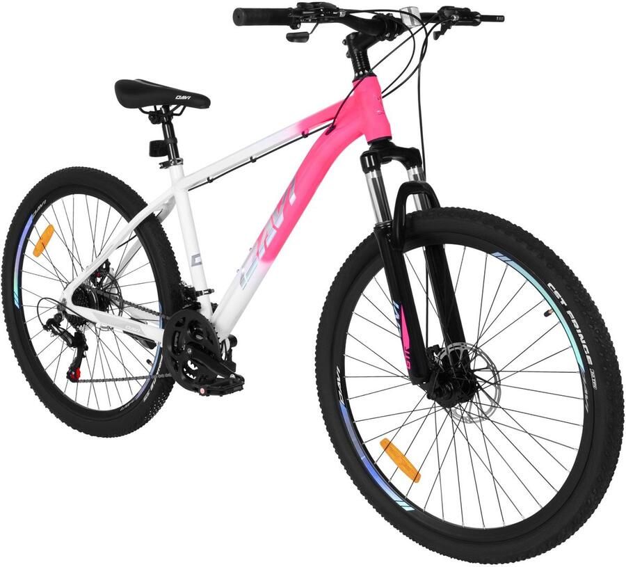 Davi Bella – Mountainbike – 27 inch – 21 versnellingen – Aluminium frame – Schijfremmen – Voorvork met vering – Shimano – Roze Wit - Foto 2