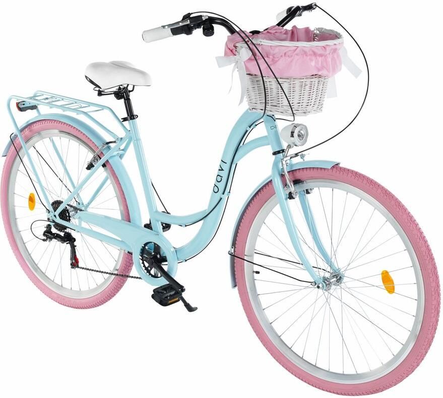 Davi Emma – Stadsfiets – 28 inch – 7 versnellingen – Blauw Roze