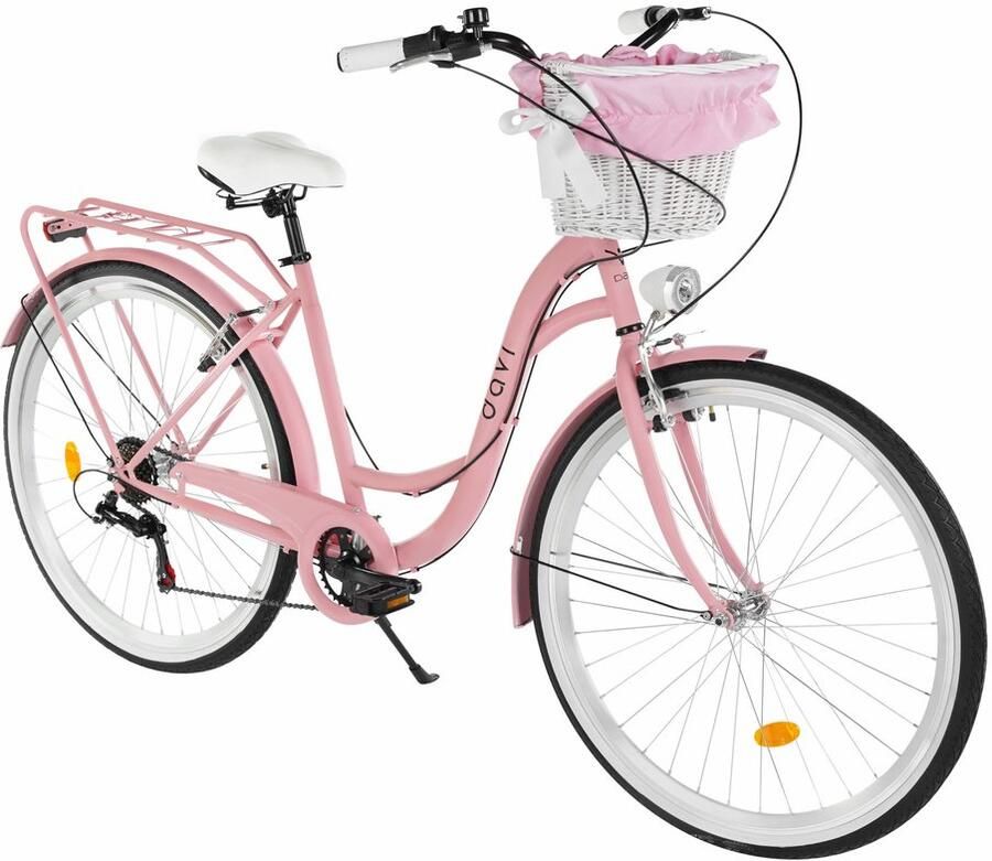 Davi Emma – Stadsfiets – 28 inch – 7 versnellingen – Roze Zwart