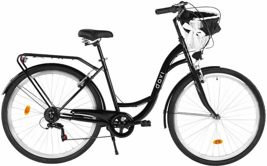 Davi Emma – Stadsfiets – 28 inch – 7 versnellingen – Shimano – V-brake – Lage instap – Zwart