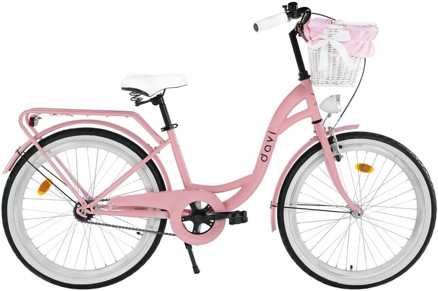 Davi Lila – Stadsfiets – 26 inch – 1 versnelling – Roze Zwart