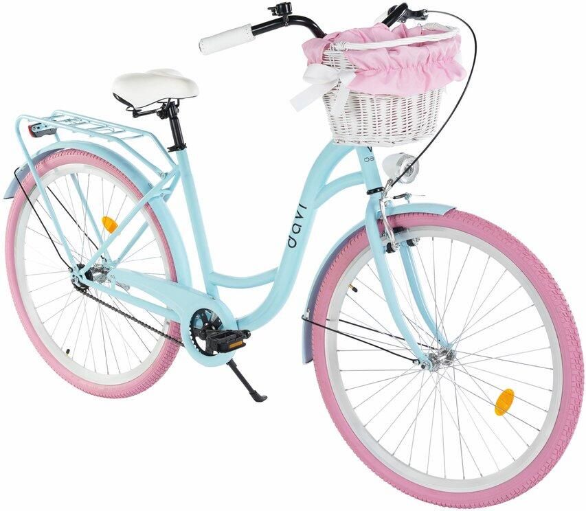 Davi Lila – Stadsfiets – 28 inch – 1 versnelling – Blauw Roze