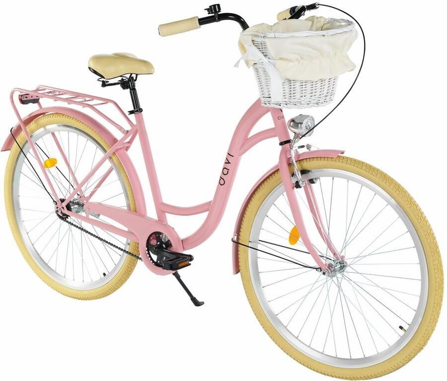 Davi Lila – Stadsfiets – 28 inch – 1 versnelling – Roze Creme