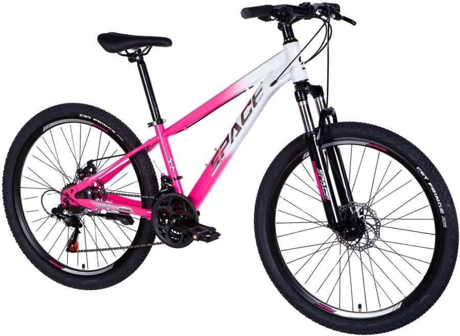 Davi Mars – Mountainbike – 26 inch – 21 versnellingen – Schijfrem – Voorvork met vering – Wit Roze