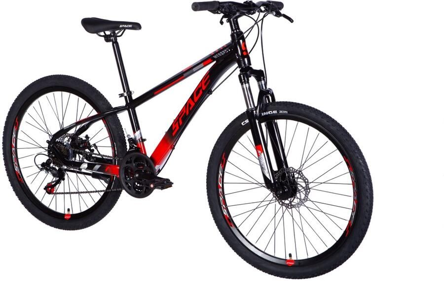 Davi Mercury – Mountainbike – 26 inch – 21 versnellingen – Aluminium frame – Schijfrem – Voorvork met vering – Zwart Rood