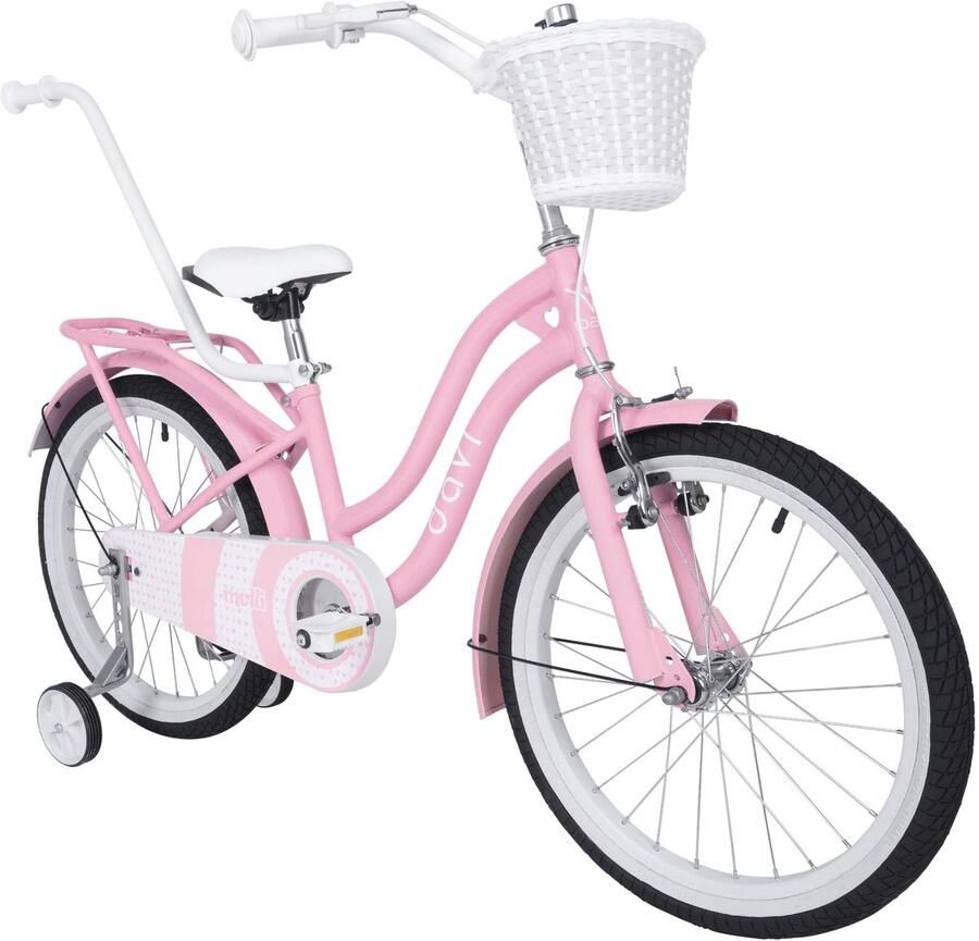 Davi Molli – Kinderfiets – 20 inch – 1 versnelling – Terugtraprem – 110-130 cm – Roze – Meisje