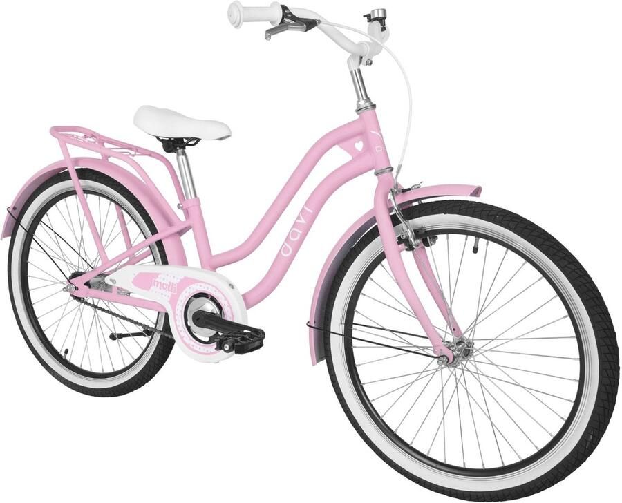 Davi Molli – Kinderfiets – 24 inch – 1 versnelling – Terugtraprem – 130-165 cm – Roze – Meisje