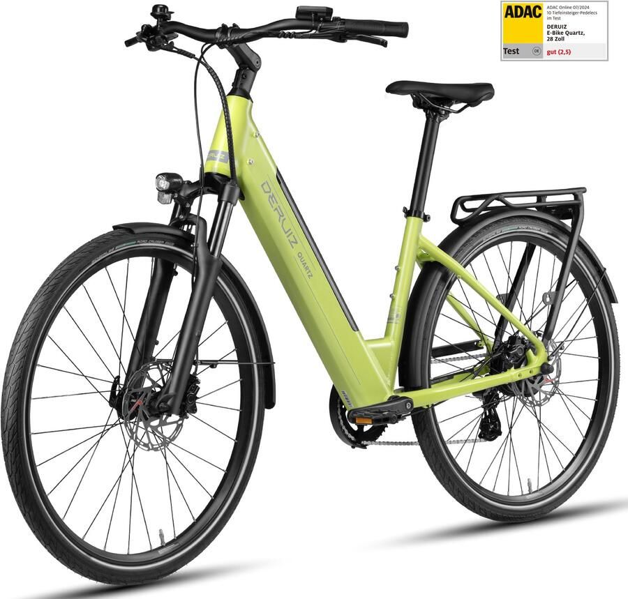 DERUIZ Quartz Elektrische fiets Lage instap 28 inch Koppelsensor Hydraulische schijfrem 644 Wh