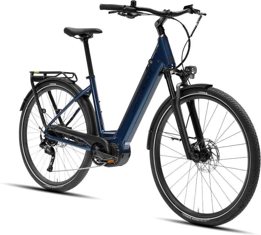 DERUIZ Quartz Pro E-bike 28 inch 644 Wh Accu 100 Nm Middenmotor 9 Versnellingen Hydraulische Schijfrem Leisteenblau