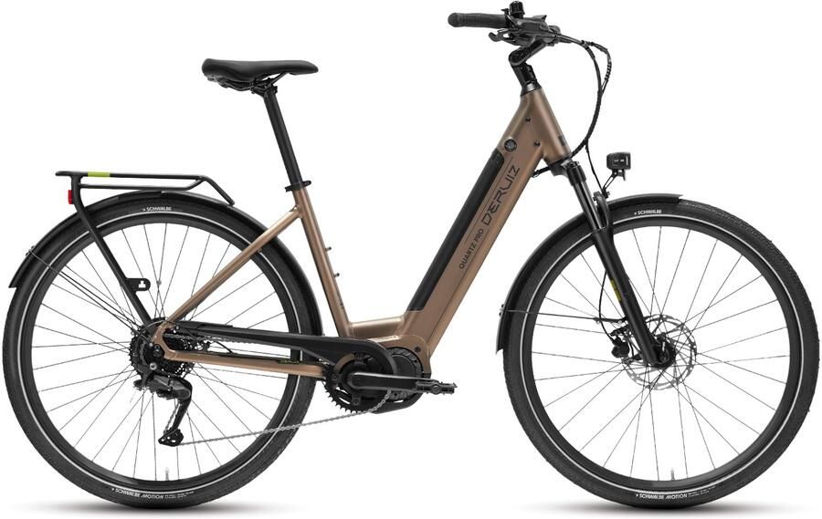 DERUIZ Quartz Pro E-bike 28 inch 644 Wh Accu 100 Nm Middenmotor 9 Versnellingen Hydraulische Schijfrem Mat Brons