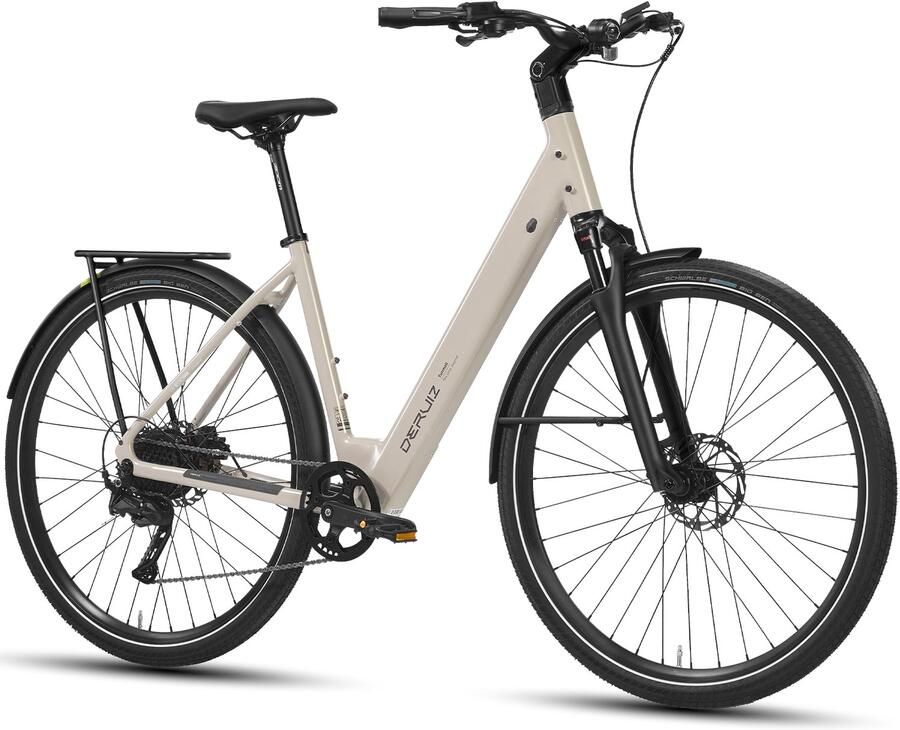 DERUIZ Turmali Comfort E-bike 28 inch 360 Wh 250 W 40 Nm Lage instap Comfort City E-bike Shi o CUES 9 versnellingen A delwit