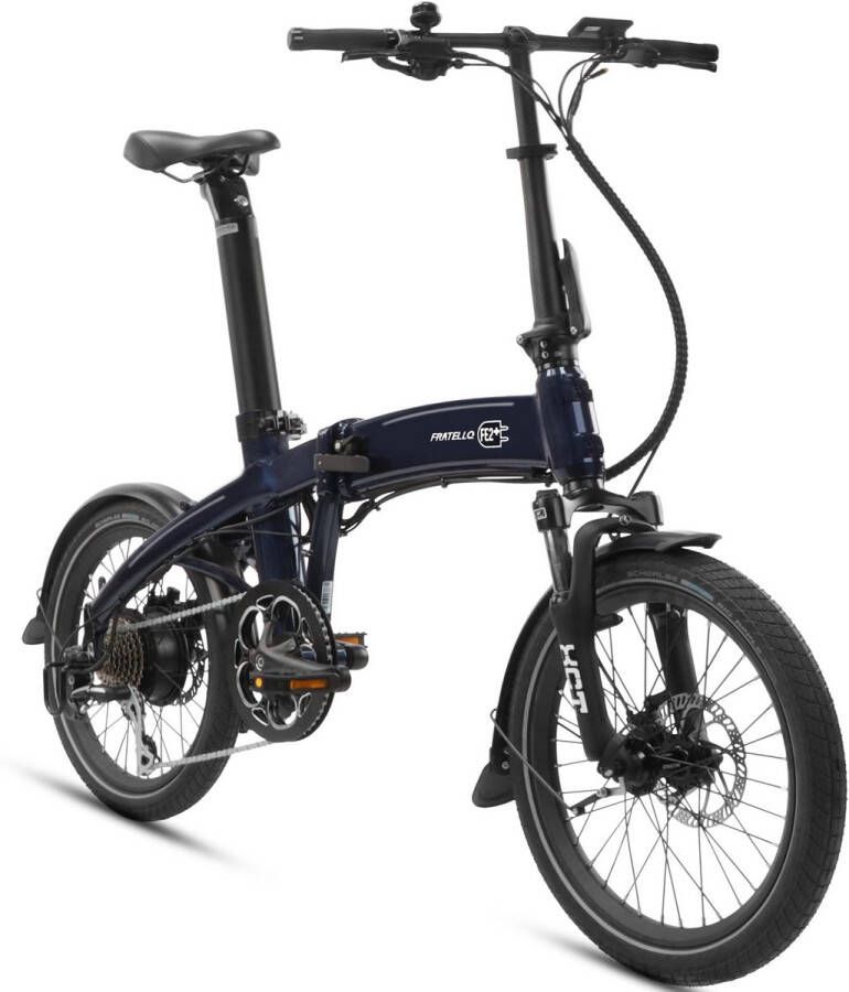 DERUIZ Elektrische Fiets FF2+ Elektrische Vouwfiets 100 km Actieradius 756Wh Verwijderbare Accu 20 inch Citybanden Shimano 8 Versnellingen Hydraulische Schijfremmen Achterwielmotor- Opvouwbaar Zwart
