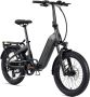 DERUIZ Peridot-Gratis Hinterradkorb-elektrische fietsen vouwfiets voor en heren-elektrische fiets met 20 inch Banden-8-speed Shi o derailleurbak-kettingversnelling-48V 10.4Ah batterij-fatbike-opvouwbare E-bike-grijs - Thumbnail 2