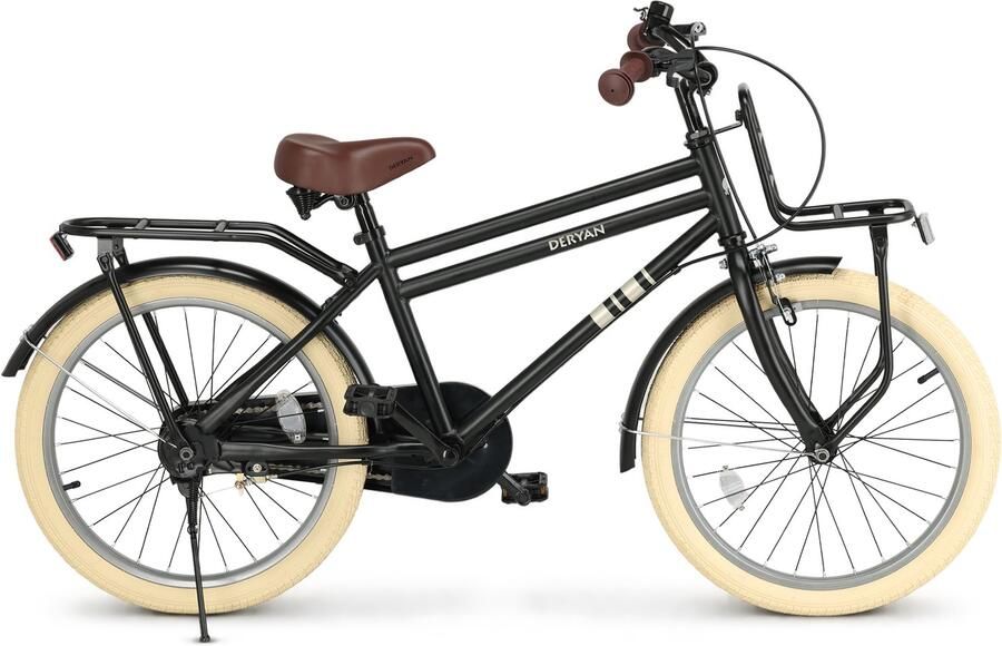 Deryan Cooper Kinderfiets 20 inch Verstelbaar Stuur en Zadel Zwart