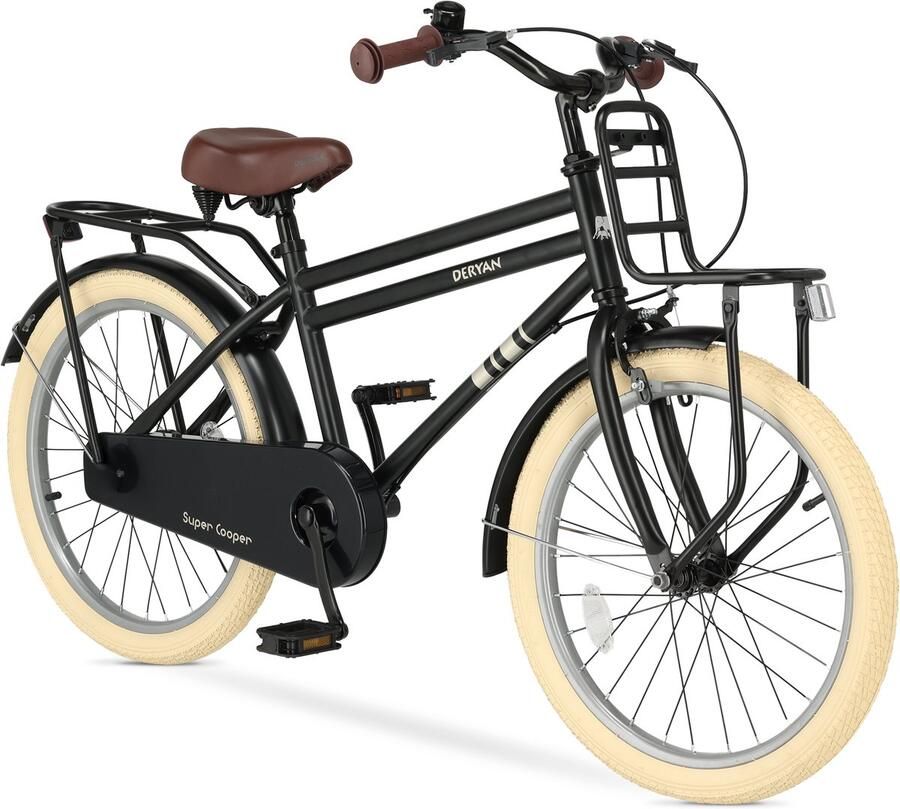 Deryan Cooper Kinderfiets 20 inch Verstelbaar Stuur en Zadel Zwart
