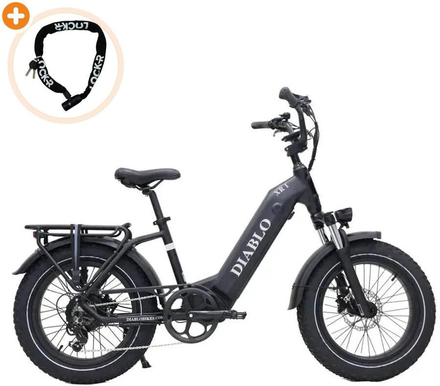 Diablo XR1 – Elektrische Fatbike E-Bike – Nieuw Model – Zwart – 250W Motor – Max 25 km u – 7 Versnellingen – Hydraulische Rem - Foto 2