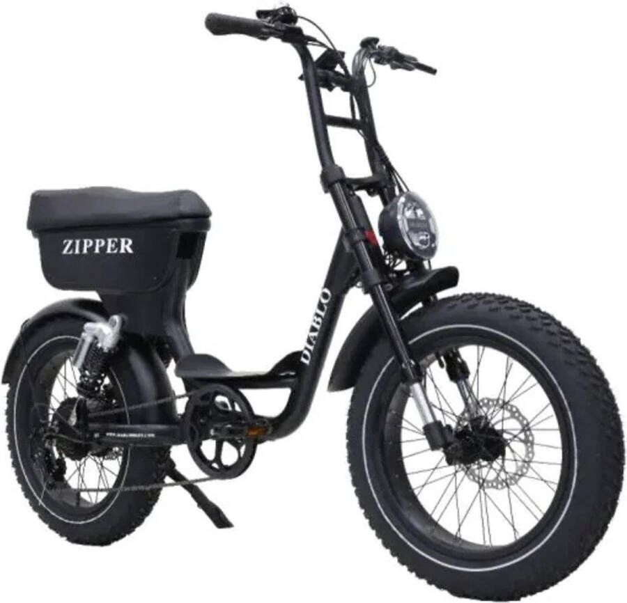 Diablo Zipper Fatbike 250W Elektrische Fatbike ( verkrijgbaar in Zwart Grijs en Blauw )