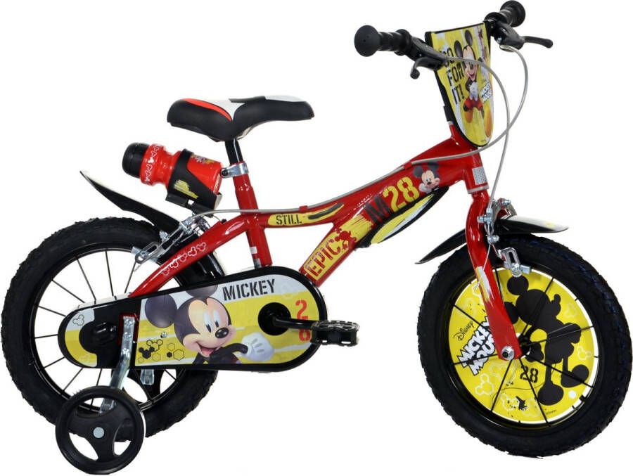 Dino Bikes Kinderfiets Mickey Mouse 14 rood
