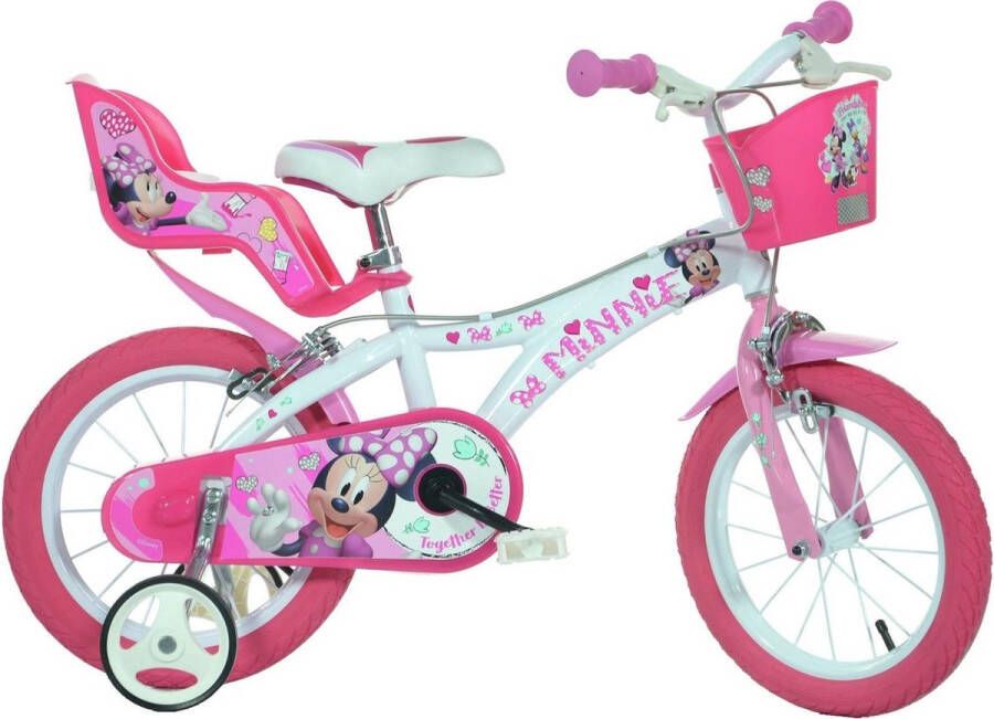 Dino Minnie Mouse 14 Inch 24 cm Meisjes Knijprem Wit Roze