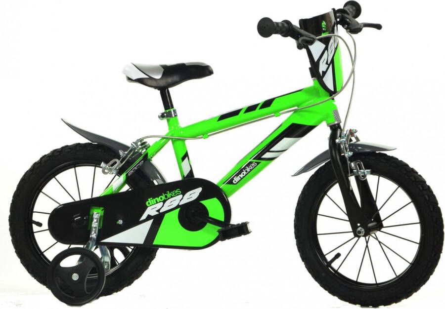 Dino R88 Kinderfiets 16 Inch Groen Met Zijwieltjes Geschikt voor 4 tot 7 Jaar 107-138 cm