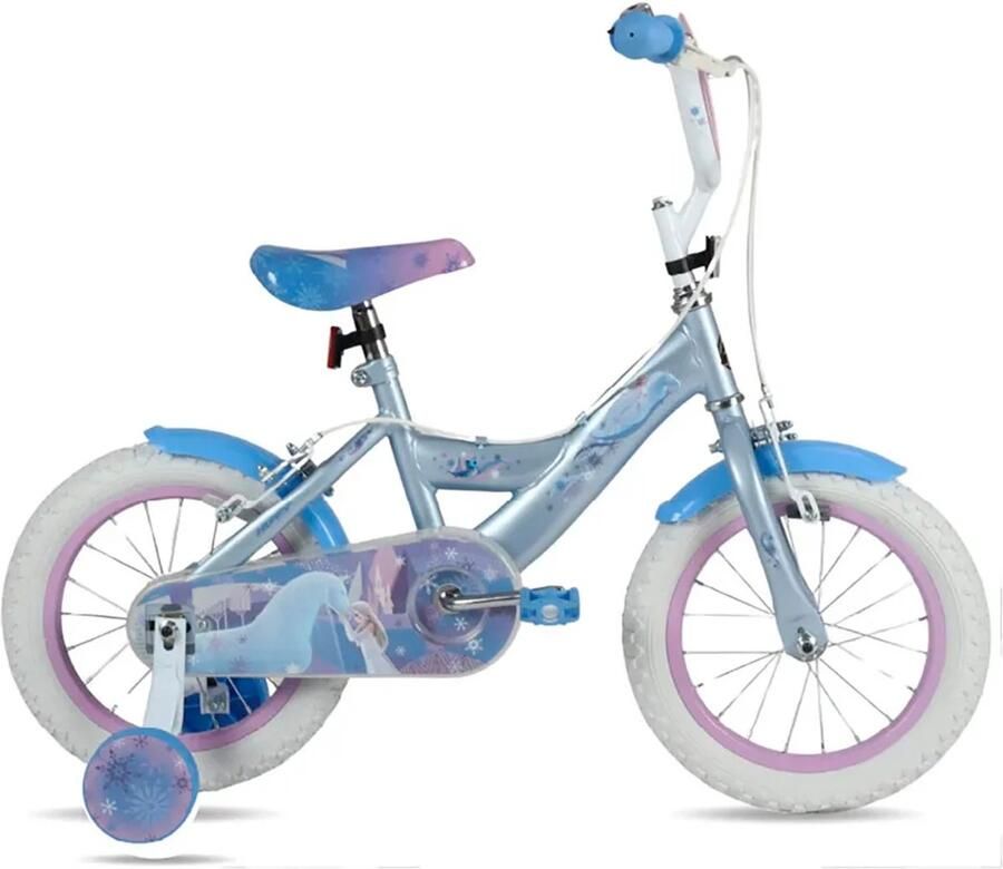 Disney Frozen 2 Kinderfiets Meisjes 14 inch Blauw Paars Twee handremmen