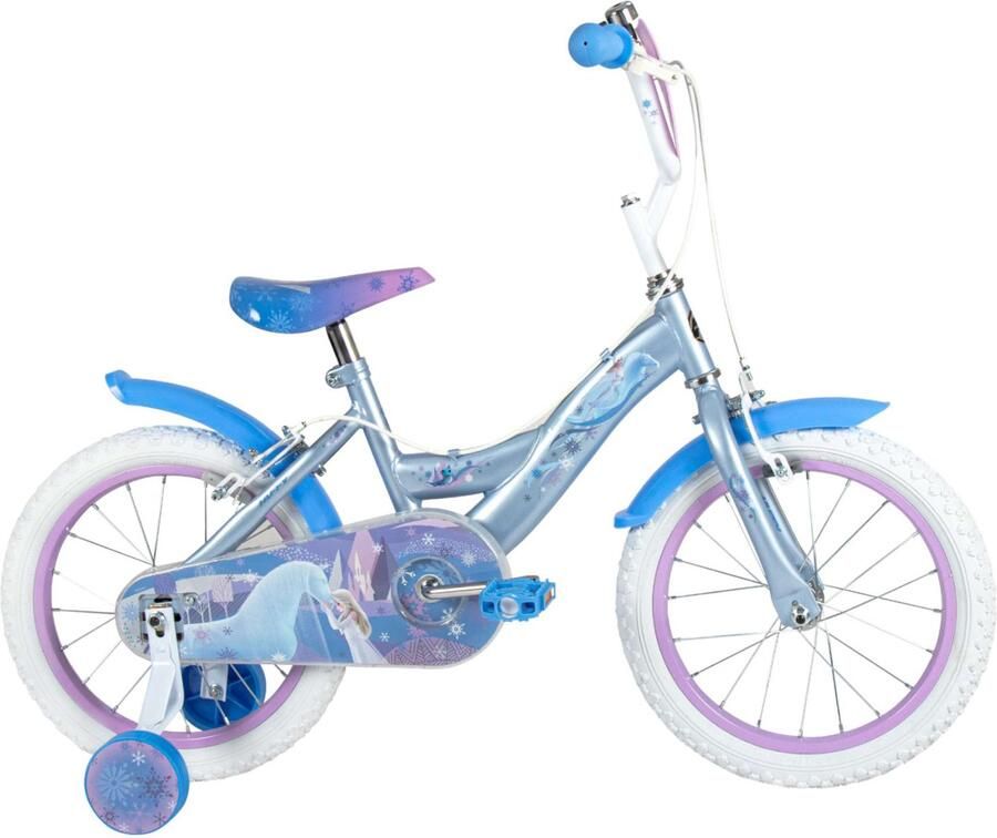 Disney Frozen 2 Kinderfiets Meisjes 16 inch Blauw Paars Twee handremmen
