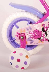 Volare Disney Minnie Cutest Ever! Kinderfiets 10 inch Roze Wit Paars Doortrapper Met dje
