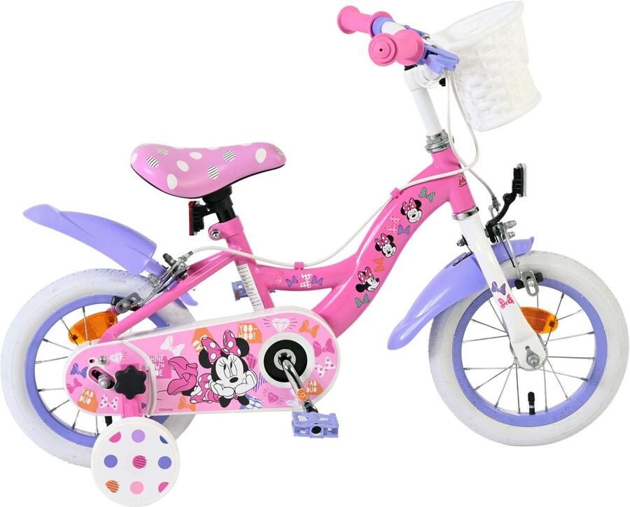 Volare Disney Minnie Cutest Ever! Kinderfiets Meisjes 12 inch Roze Twee handremmen