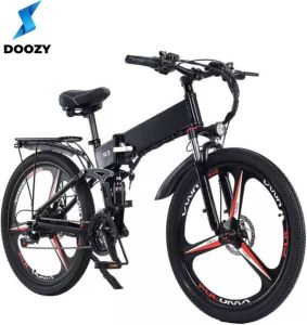 Doozydelivery Elektrische Fatbike 2Accu's Elektrische Vouwfiets Elektrische Mountainbike 26Inch 800W Shi o 21 Speed