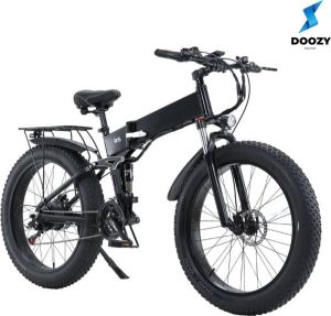 Doozydelivery Elektrische Fatbike 2Accu's Elektrische Vouwfiets Elektrische Mountainbike 26Inch 1000W Shi o 21 Speed