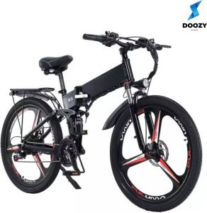 Doozydelivery Elektrische Fatbike 2Accu's Elektrische Vouwfiets Elektrische Mountainbike 26Inch 800W Shi o 21 Speed