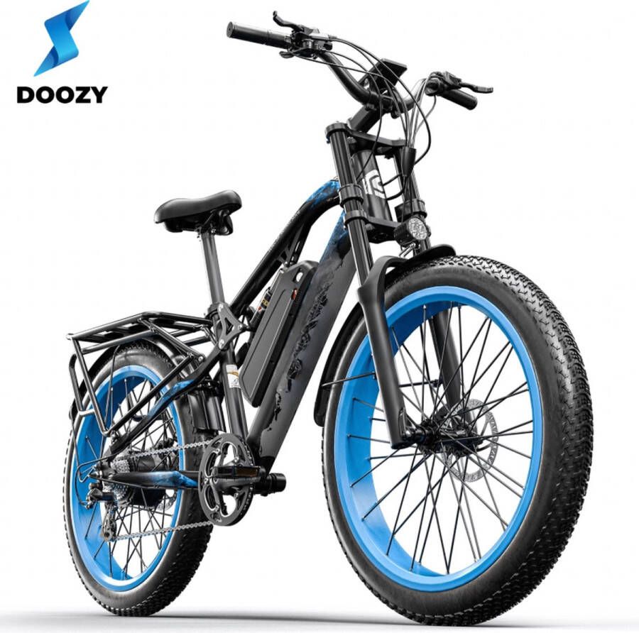 Doozydelivery Elektrische Mountainbike Elektrische Fatbike 26Inch 1000W Shimano 9 Speed