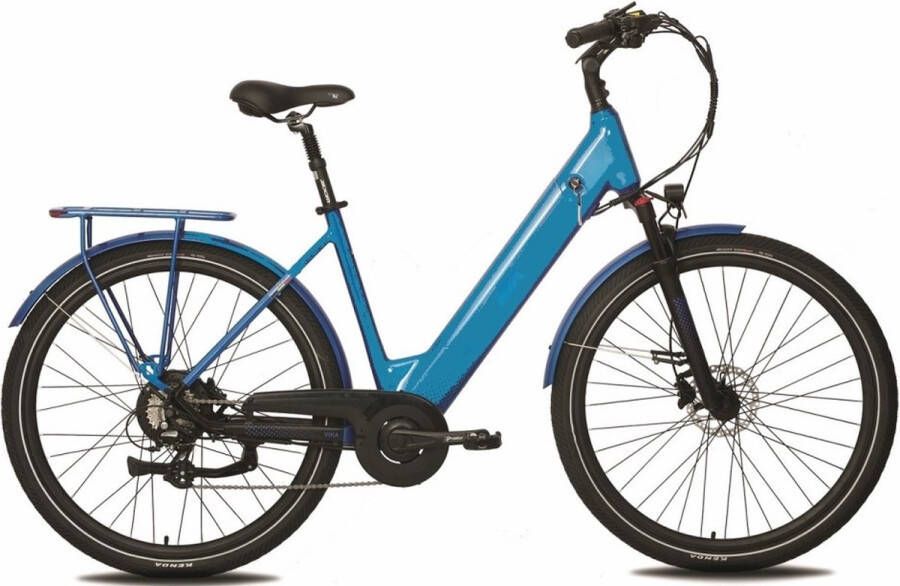 DUKER MILA 28INCH CITY E-BIKE GIRLS LIGHT BLUE 7 SPEED