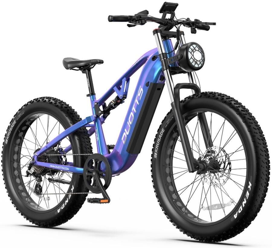 DUOTTS E26 E-Bike 26 inch 40km actieradius 750W motor blauw