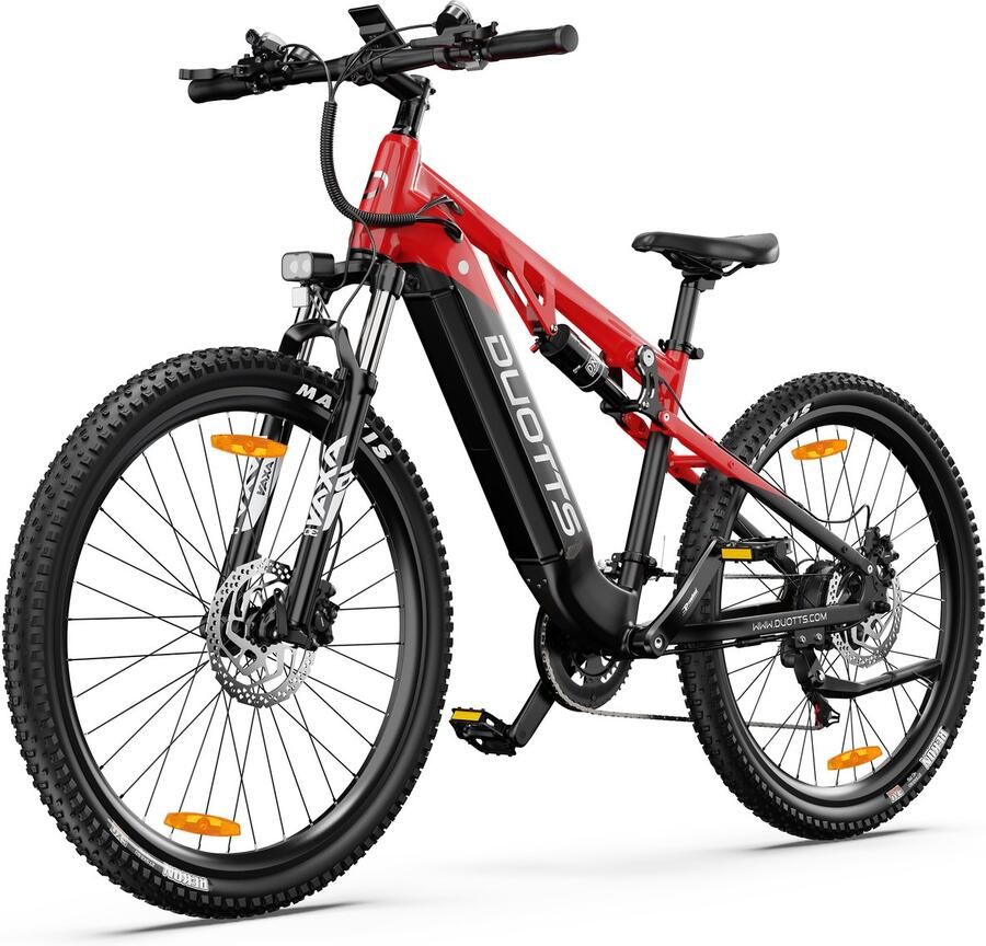 DUOTTS Elektrische Fiets E29 648Wh 13.5Ah Accu 90 km Bereik 48V 250W Bafang Motor- 26x2.6 Inch All Terrain Wielen Shi o 14 Versnellingen Aluminium Frame met Verende Voorvork Elektrische Mountainbike zwart