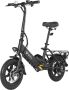 DYU C3-14 elektrische fiets 36V 7 5Ah batterij 250W motor 14 inch banden In hoogte verstelbare stoel Met trapondersteuning Opvouwbare elektrische fiets - Thumbnail 2