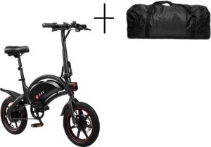DYU D3F elektrische vouwfiets + Stepgo reistas Elektrische fiets Electric bike Foldable e-bike 25 km h
