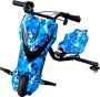 E-ELEC ELEKTRISCHE DRIFT TRIKE MET SUPER KRACHTIGE MOTOR 3 WIELER MET LED LICHTEN CAMOUFLAGE BLAUW - Thumbnail 2