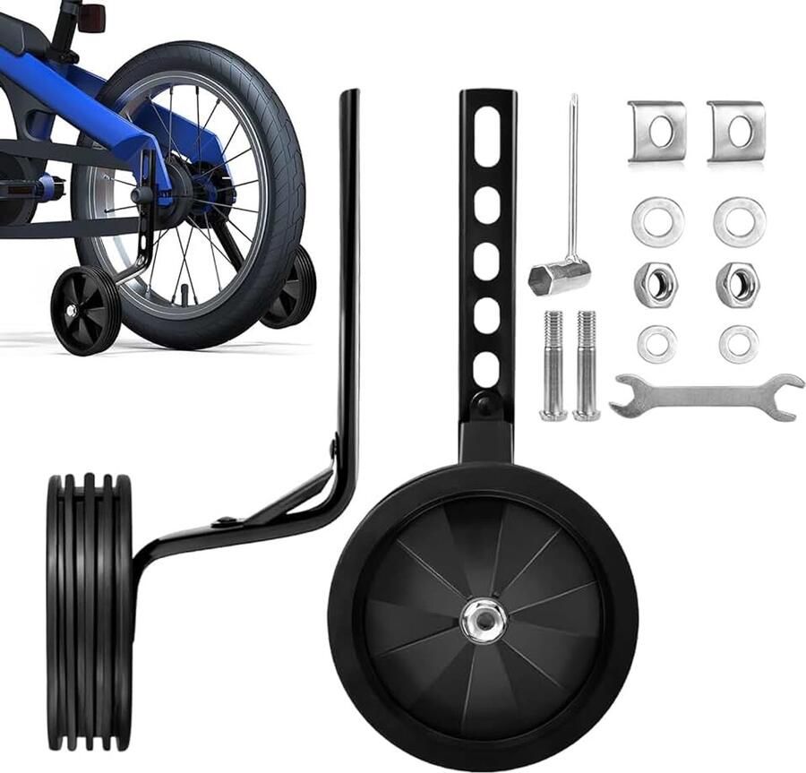 1 paar steunwielen 12 14 16 18 20 inch kinderfiets verstelbare hulpwielen veiligheidssteunwielen gemakkelijk te leren eenvoudig te monteren