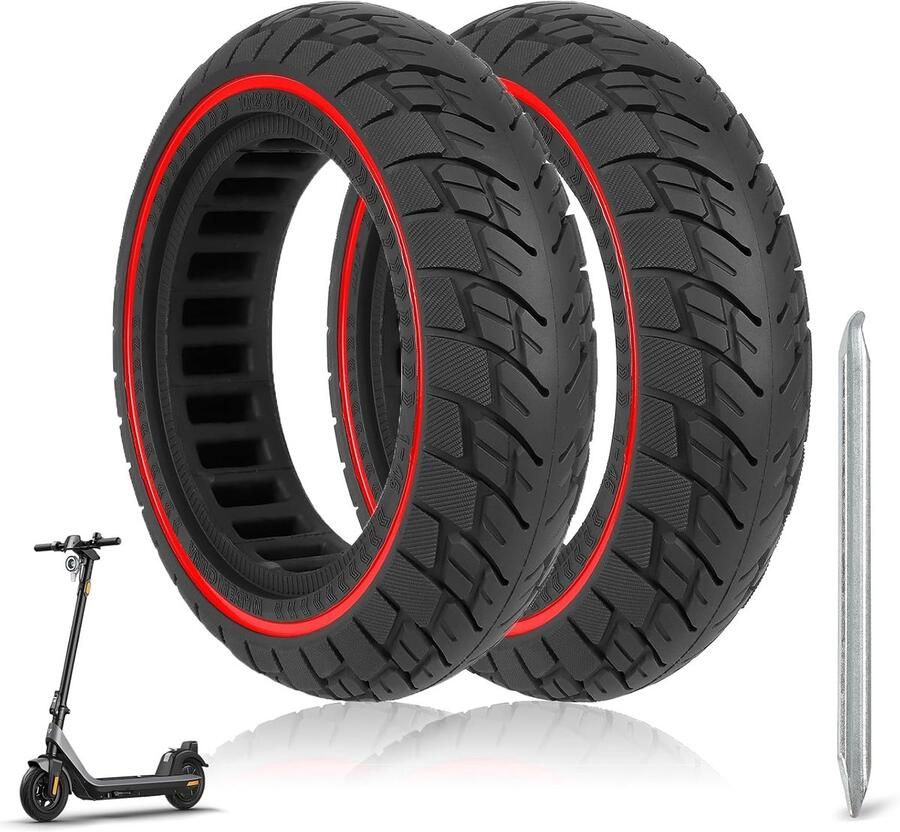 10 × 2 5 inch E-scooter solide banden 60 70-6 5 inch massief rubberen banden E-scooter voor Ninebot Max G30 G30P G30LP 10 inch anti-slip en anti-punctuur reservebanden voor E-scooterbanden