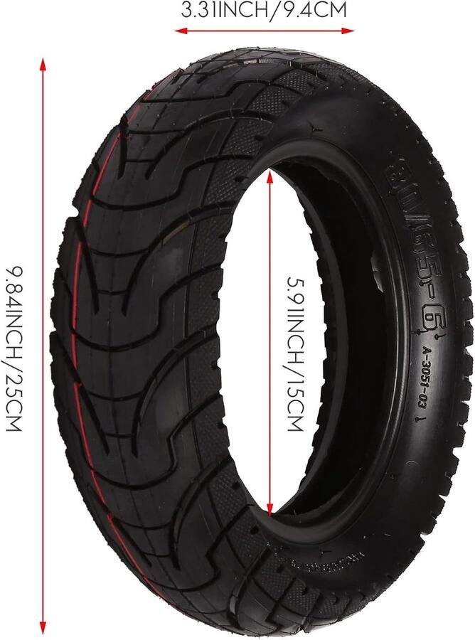 10 inch 10 x 3.0 80 65-6 StraaEn banden elektrische scooter verbrede de opblaasbare banden voor 10X pneumatische onderdeel