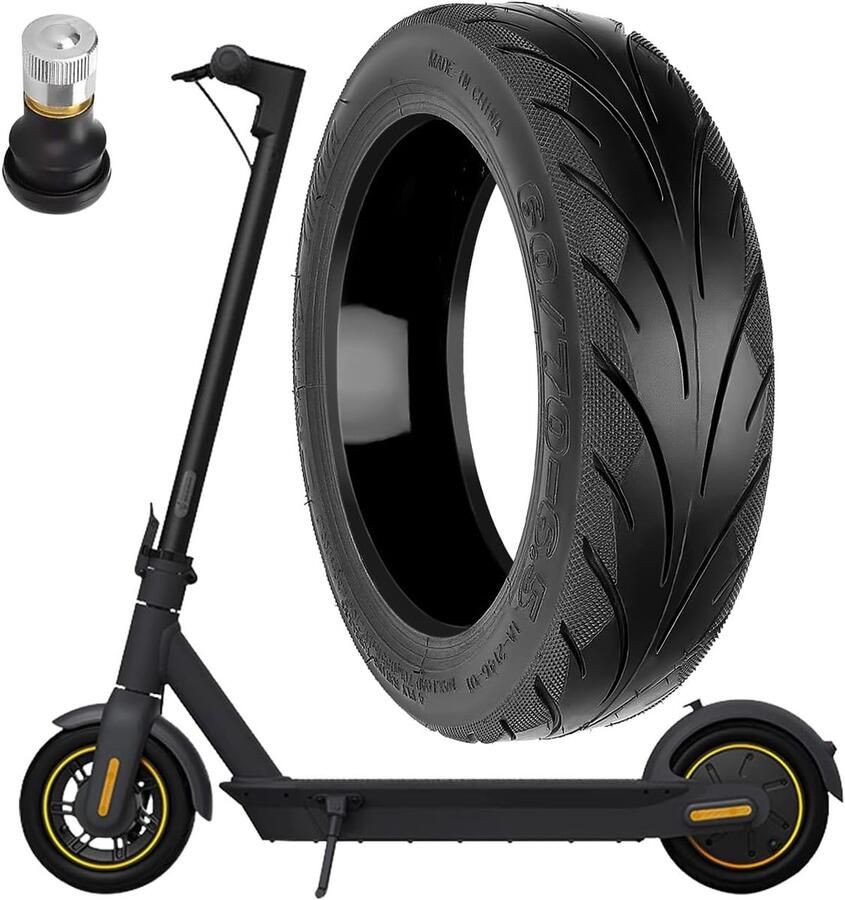 10 Inch Zelfreparerende Tubeless Band voor Segway Ninebot Max G30 G30D 2 G30E 2 G30P G30LP Elektrische Scooter Vervangingsband 60 70-6.5 Band met Klep (1 PC)