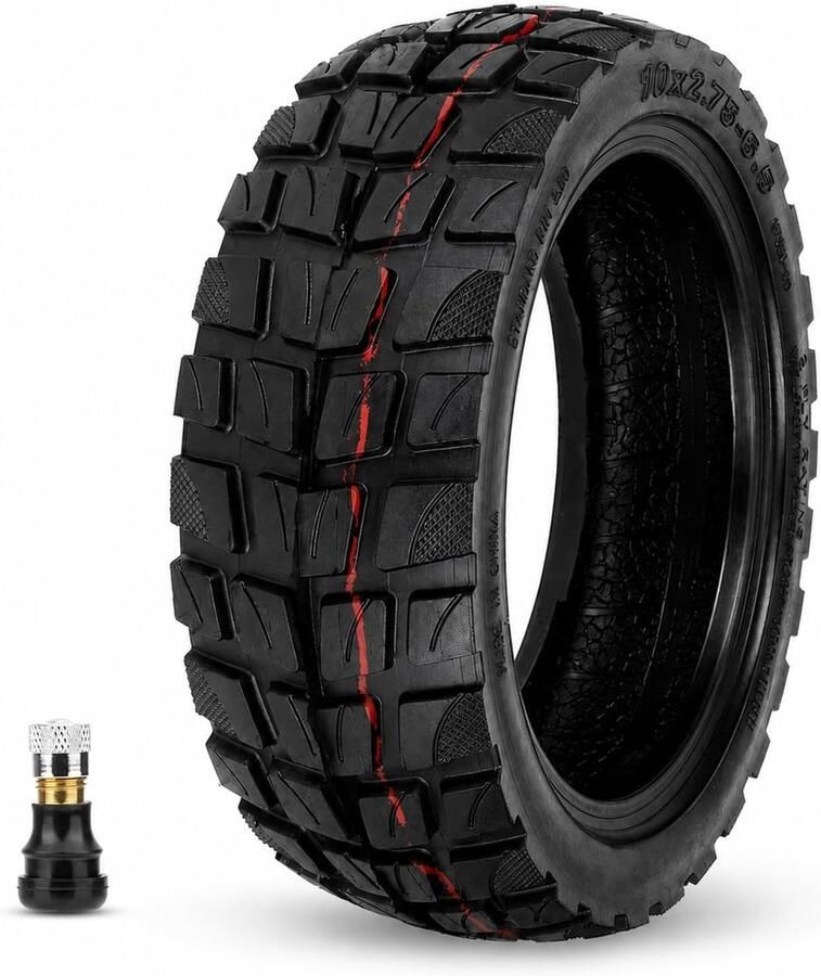 10 x 2 75-6 5 tubeless banden met ventiel 10 inch e-scooter reservebanden off-road vacuümbanden verdikte reservewielen voor elektrische steps voor en achter antislip en lekvrij
