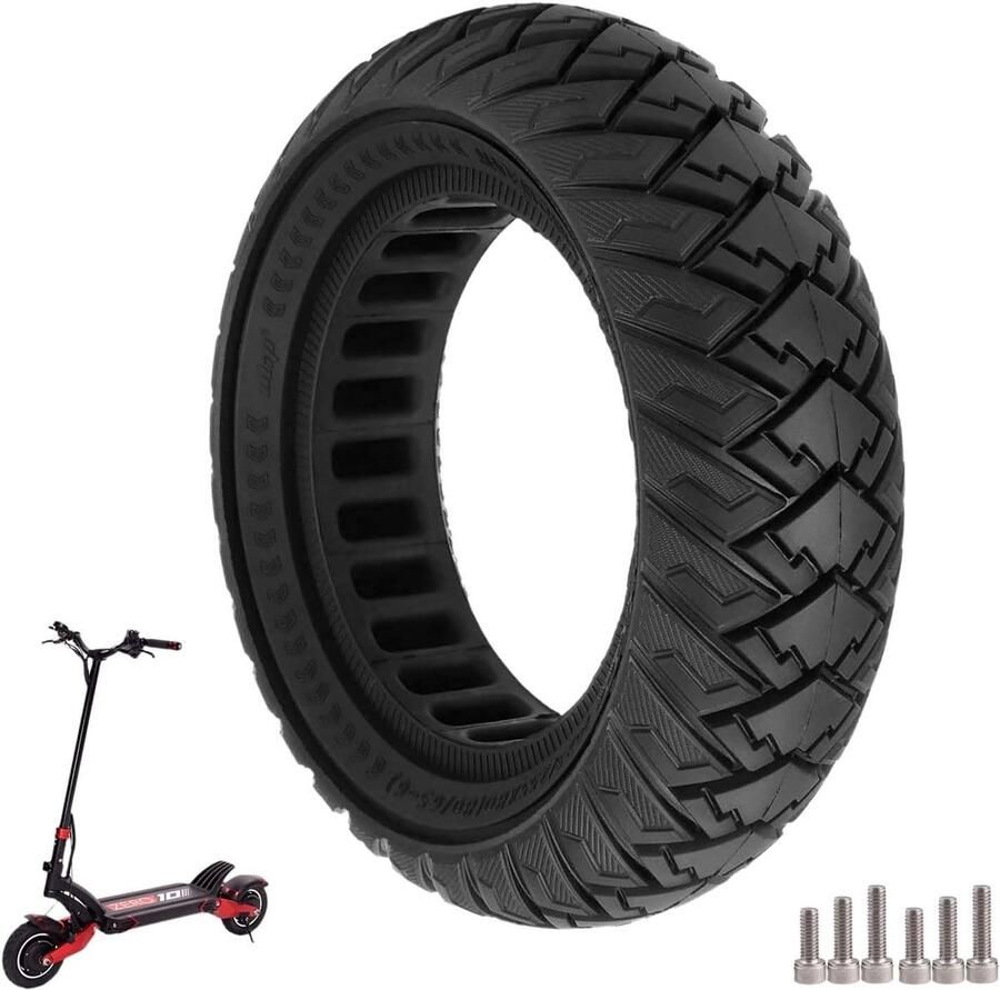 10 x 3 255 x 80 (80 65-6) Volledige band 10 inch vervangende banden voor Joyor Y8-S KuKirin G2 Max Kugoo M4 Pro elektrische scooter (Zwart)
