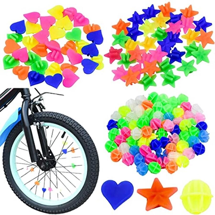 Kinderfiets Spaakclips Fietsdecoratie Set Fiets Versieren Eenvoudige Installatie 108 Stuks Meerdere Kleuren