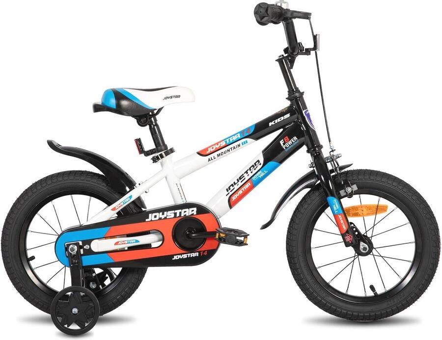 12 Inch Kinderfiets voor en van 2-4 Jaar met Stabilisatoren Wit