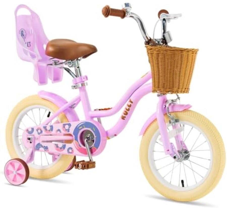 12 Inch Meisjesfiets met Trainwielen en Mandje