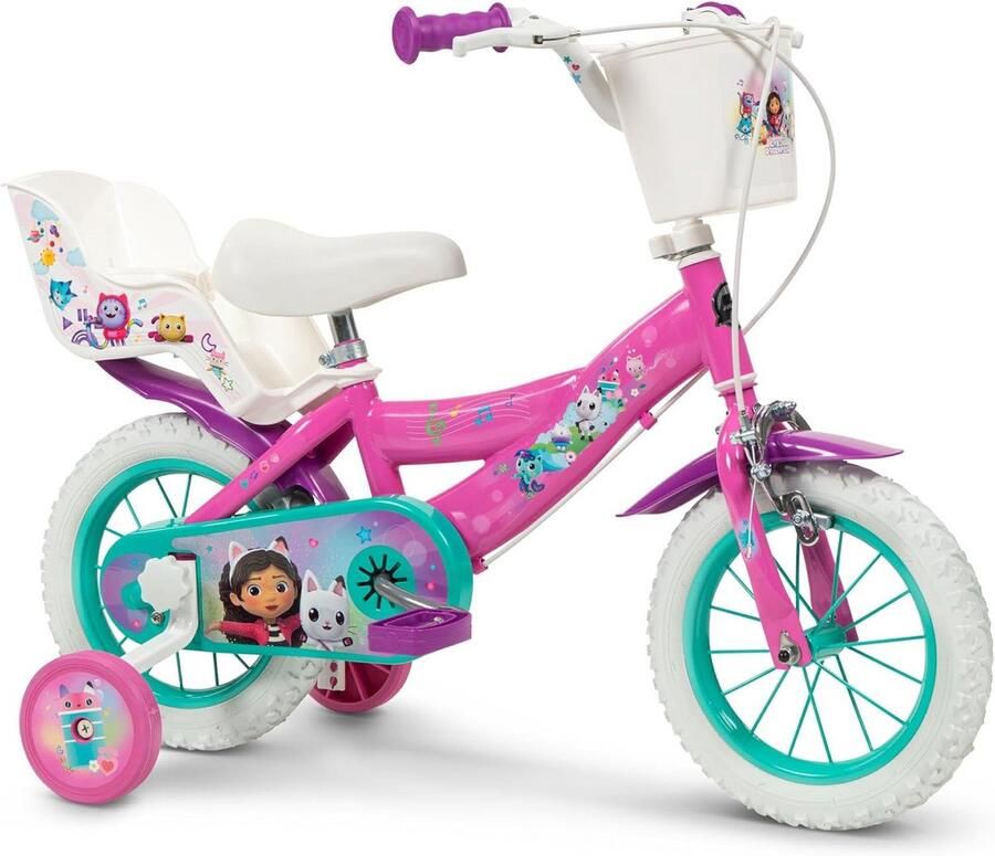 12 inch Meisjesfiets Roze voor Peuters en Kleuters