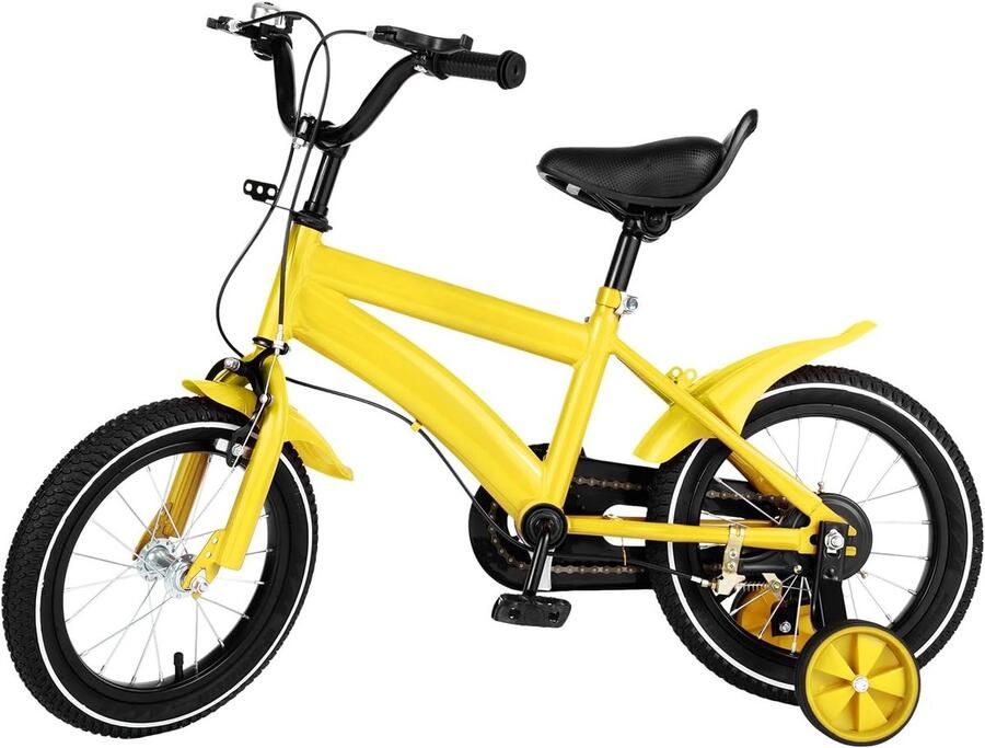 14 inch Kinderfiets en met Steunwielen Verstelbaar