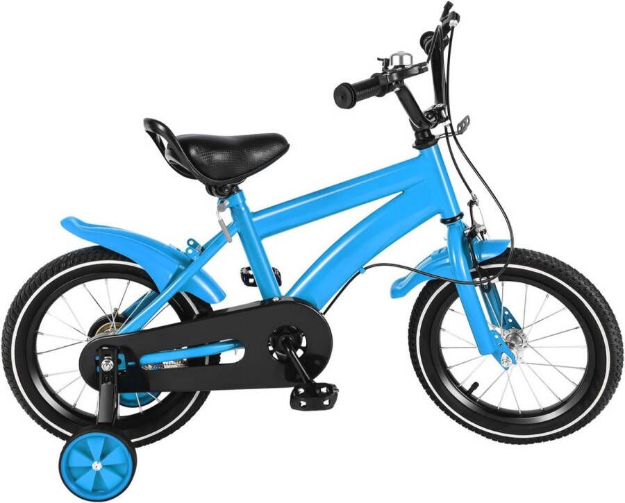 14 Inch Kinderfiets met Steunwielen Hoogte verstelbare Loopfiets voor Kinderen van 3 tot 6 Jaar
